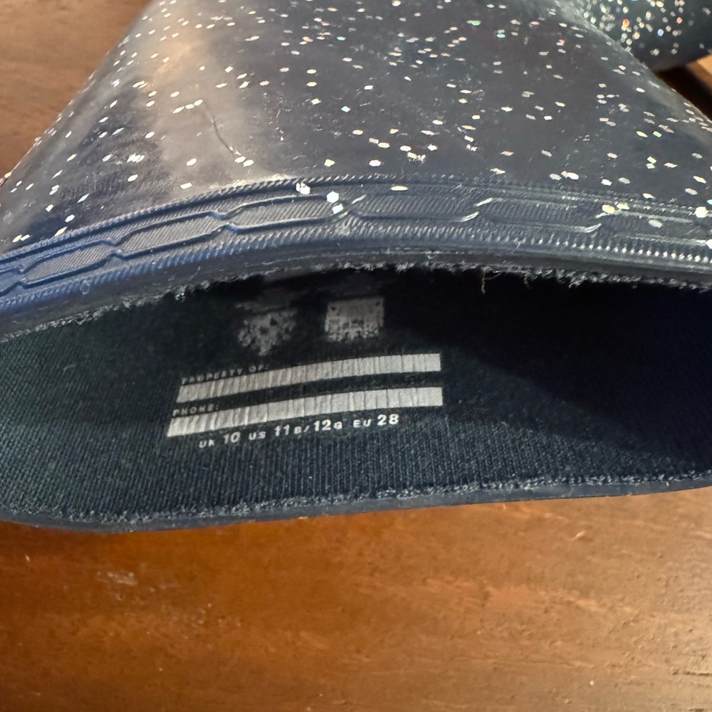Brand New Hunter Rainboots Navy/Glitter Toddler Boots - Size 11 - Picture 5 of 5